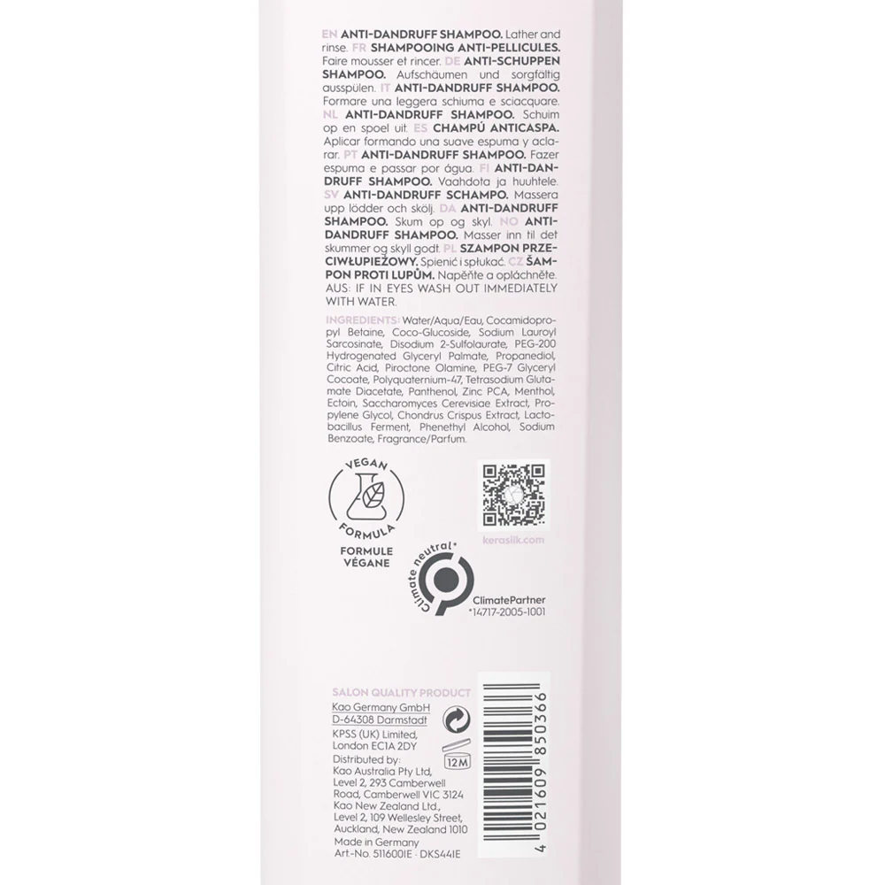 Kerasilk Essentials Anti-Druff Shampoo 250ml - shampoo cute grassa - Image 3
