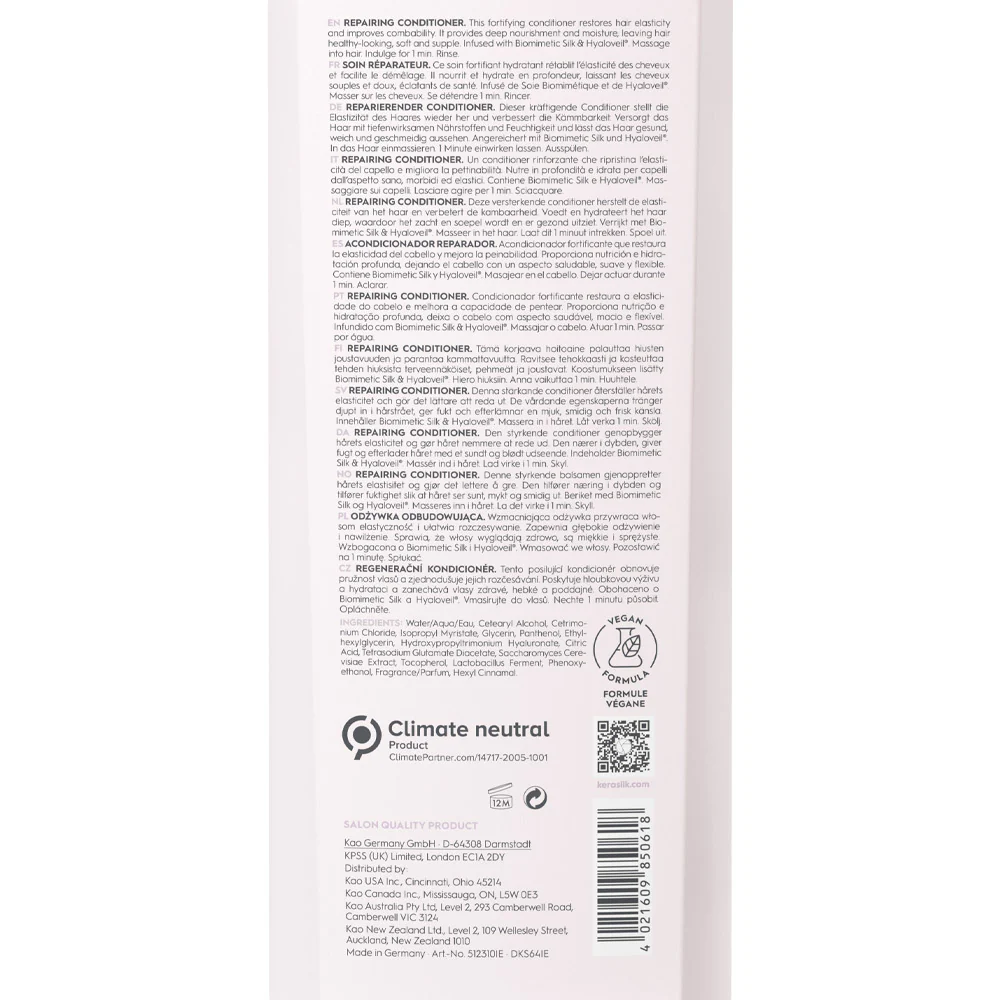Kerasilk Essentials Repairing Conditioner 750ml - balsamo fortificante - Image 2