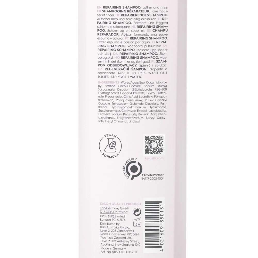 Kerasilk Essentials Repairing Shampoo 250ml - shampoo fortificante - Image 4