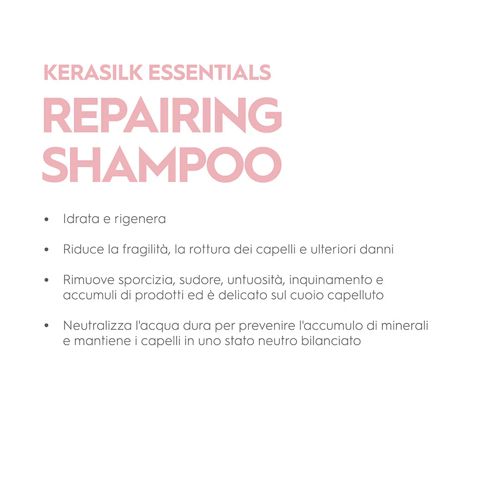 Kerasilk Essentials Repairing Shampoo 250ml - shampoo fortificante - Image 8