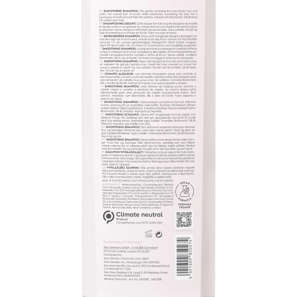 Kerasilk Essentials Smoothing Shampoo 750ml - shampoo anti crespo - Image 2