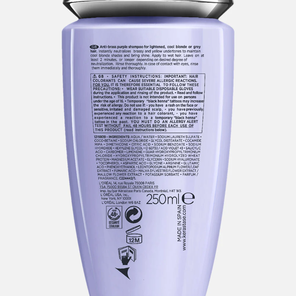 Kerastase Blond Absolu Bain Ultra Violet 250ml - shampoo antigiallo per capelli biondi, grigi, bianchi e platino - Image 5