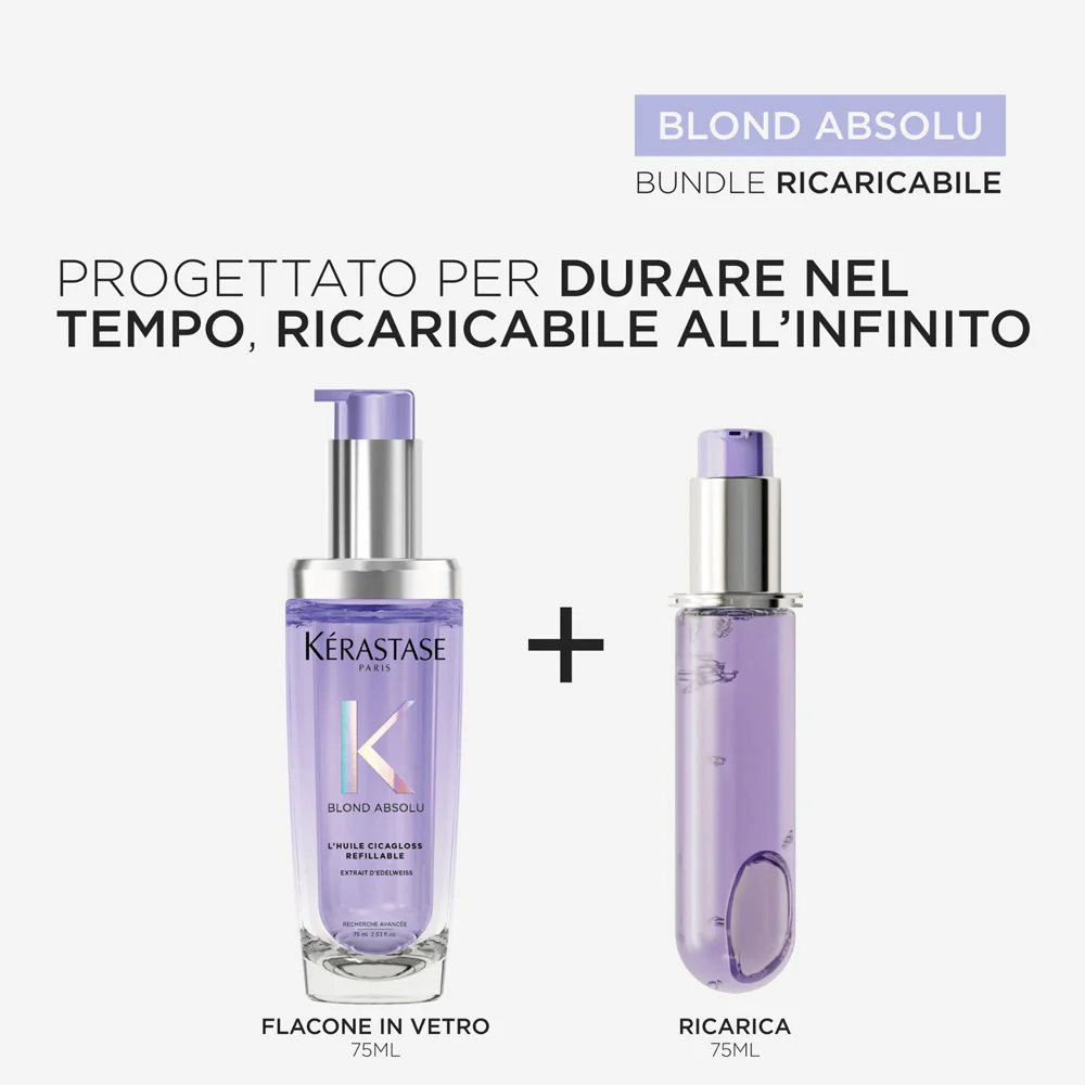 Kerastase Blond Absolu L'Huile Cicagloss Refill 75ml - ricarica olio capelli biondi  - Image 3