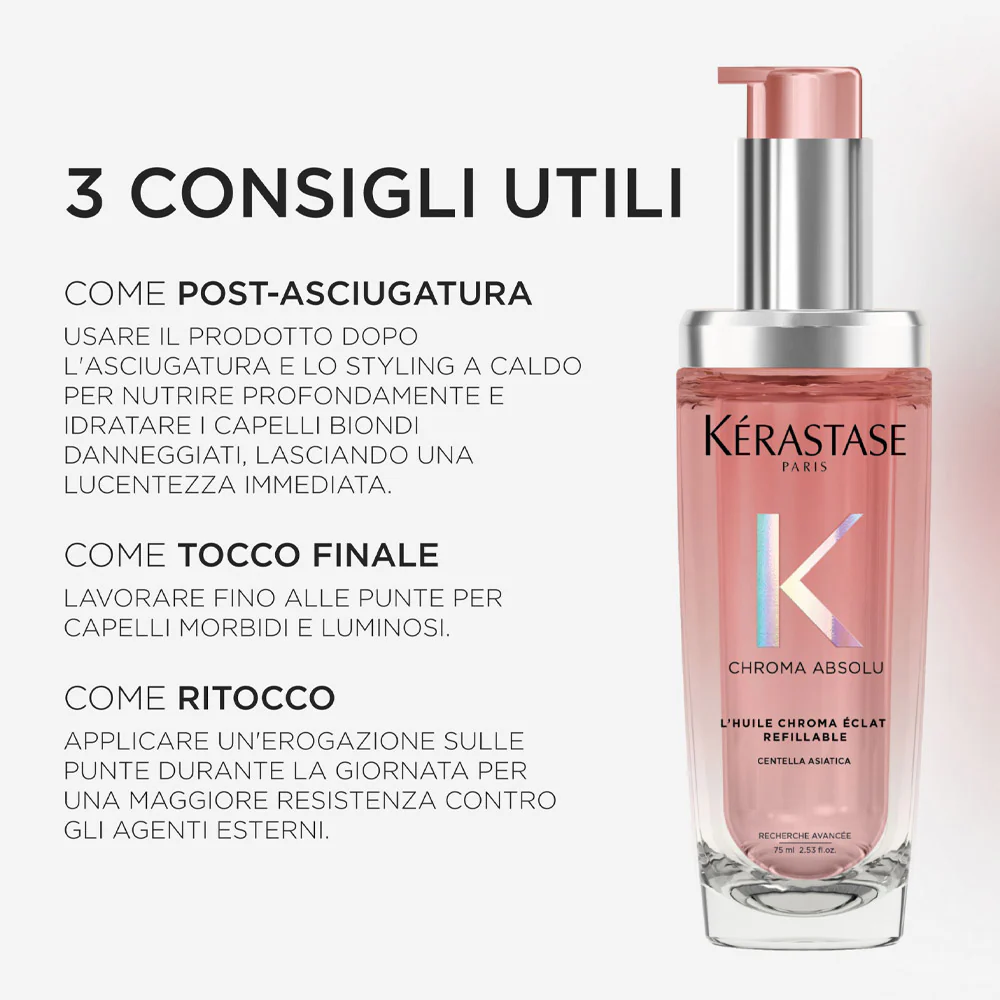 Kerastase Chroma Absolu L'Huile Chroma Éclat Refill 75ml - ricarica olio capelli colorati - Image 8