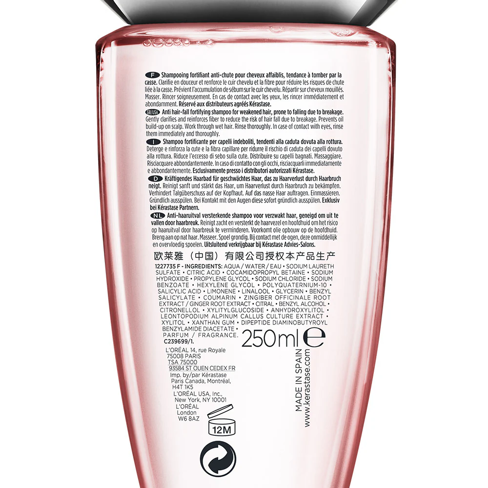 Kerastase Genesis Bain Hydra-Fortifiant 250ml - shampoo per capelli deboli e grassi - Image 5