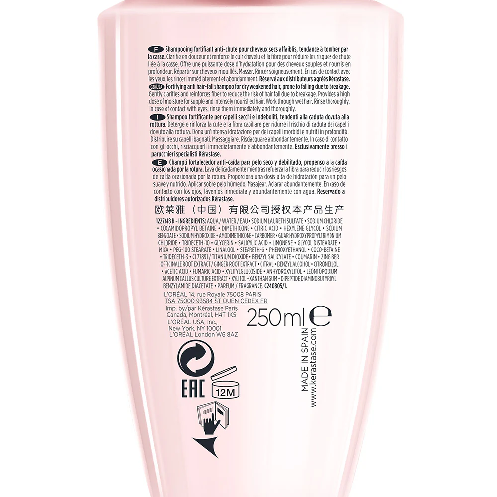 Kerastase Genesis Bain Nutri Fortifiant 250ml - shampoo per capelli deboli e secchi - Image 4