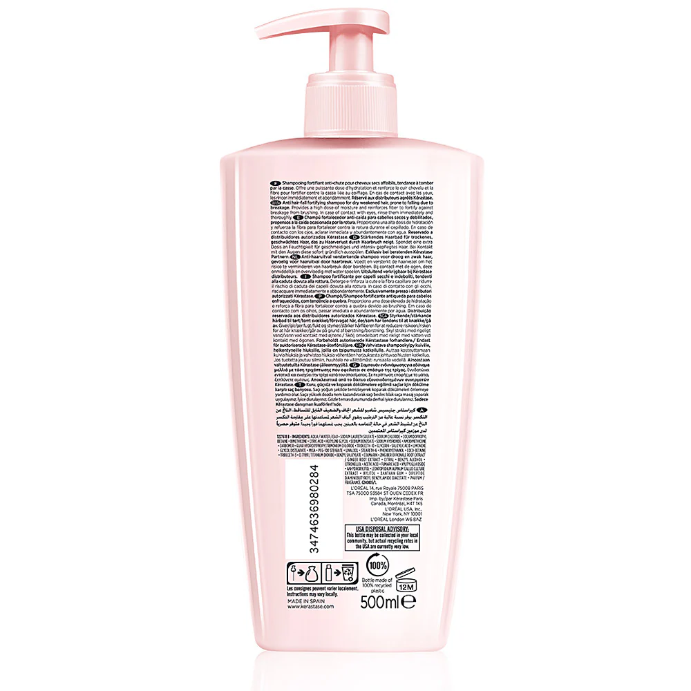 Kerastase Genesis Bain Nutri Fortifiant 500ml - shampoo per capelli deboli e secchi - Image 2