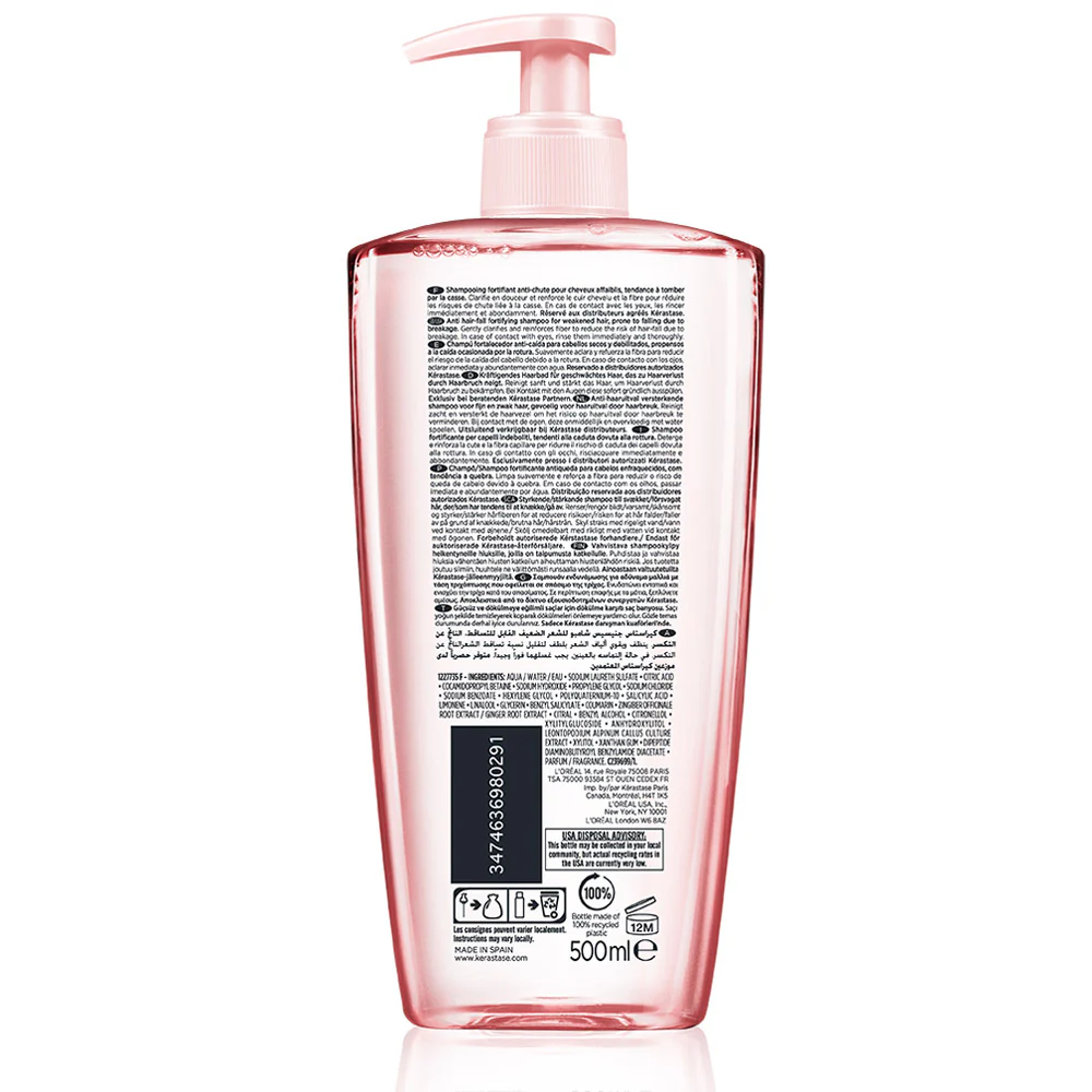 Kerastase Genesis Bain Hydra-Fortifiant 500ml - shampoo per capelli  deboli  e grassi - Image 3