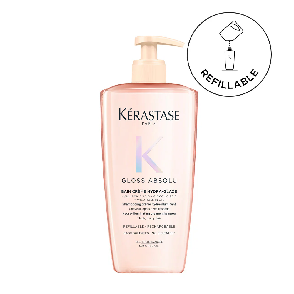 Kerastase Gloss Absolu Bain Creme Hydra Glaze 500ml - shampoo illuminante capelli spessi - Image 2