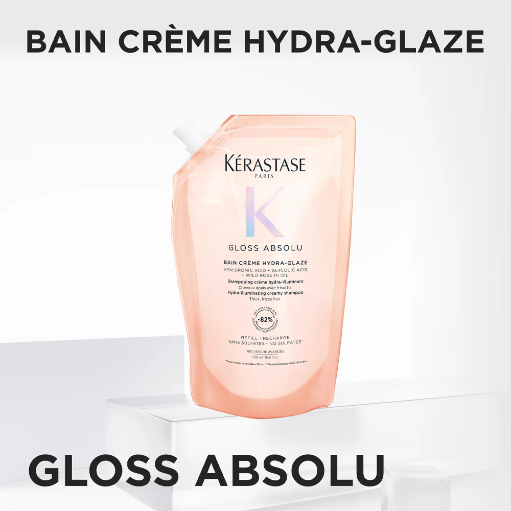 Kerastase Gloss Absolu Bain Creme Hydra Glaze Refill 500ml - ricarica shampoo illuminante capelli spessi - Image 3
