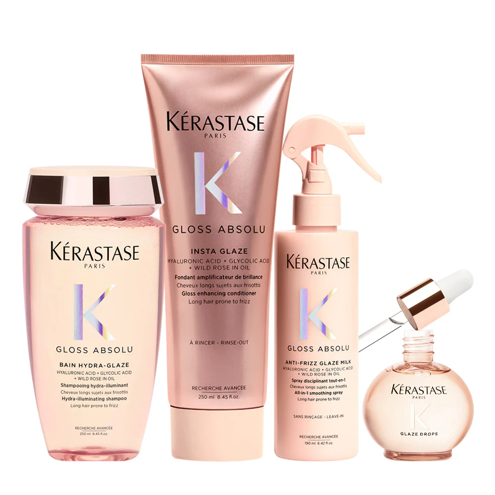 Kerastase Gloss Absolu Shampoo 250ml Conditioner 250ml Milk 190ml Oil 45ml
