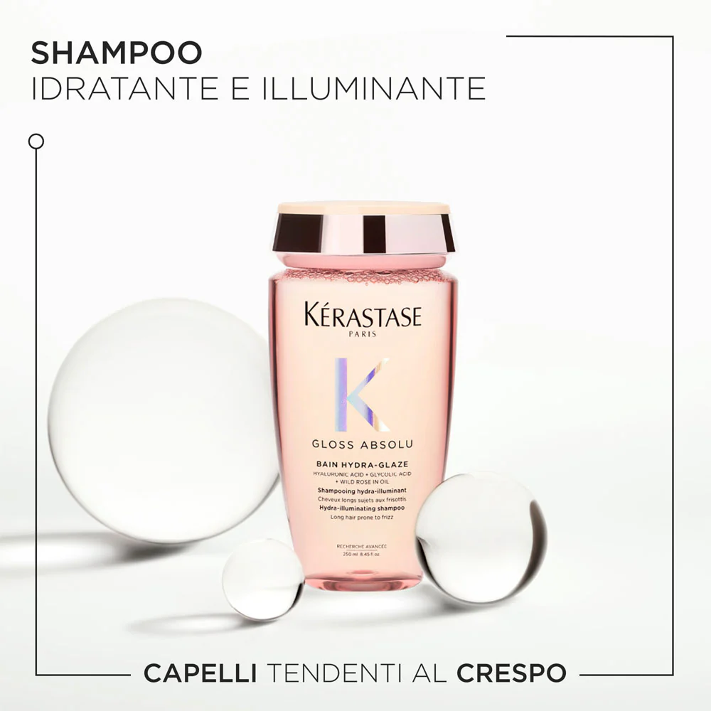 Kerastase Gloss Absolu Bain Hydra Glaze 250ml - shampoo anticrespo illuminante - Image 3