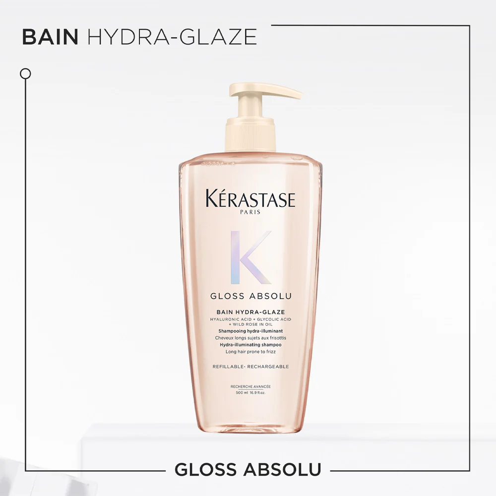 Kerastase Gloss Absolu Bain Hydra Glaze 500ml - shampoo anticrespo illuminante - Image 3