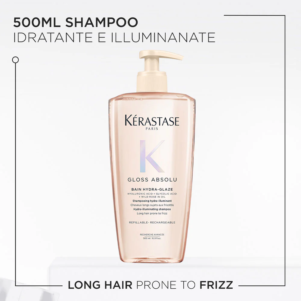 Kerastase Gloss Absolu Bain Hydra Glaze 500ml - shampoo anticrespo illuminante - Image 5