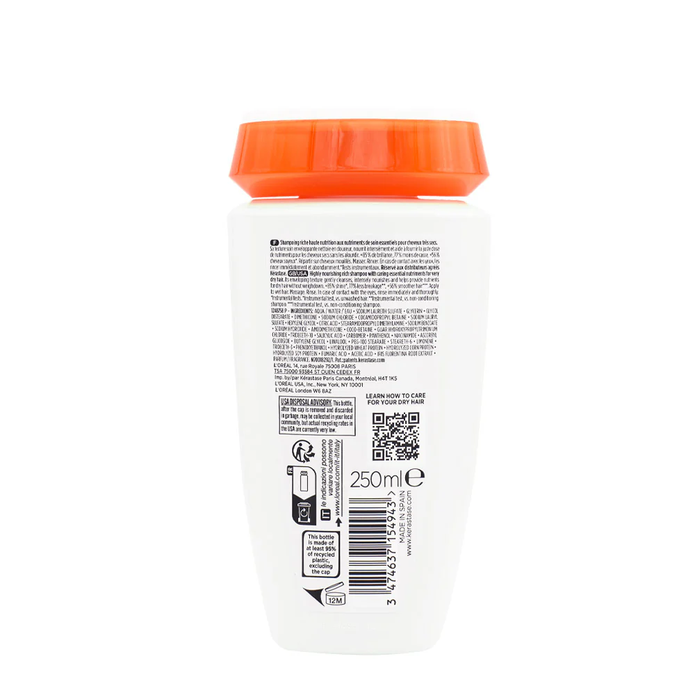 Kerastase Nutritive Bain Satin Riche 250ml - shampoo per capelli molto secchi - Image 9