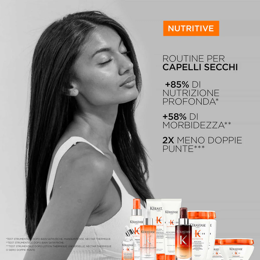 Kerastase Nutritive Bain Satin Riche 250ml Masque Intense Riche 200ml - Image 3