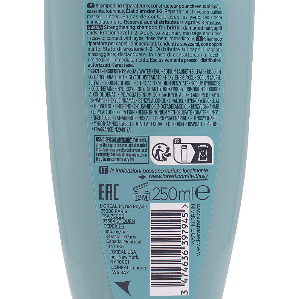 Kerastase Résistance Bain Force Architecte 250ml - shampoo per capelli indeboliti - Image 3