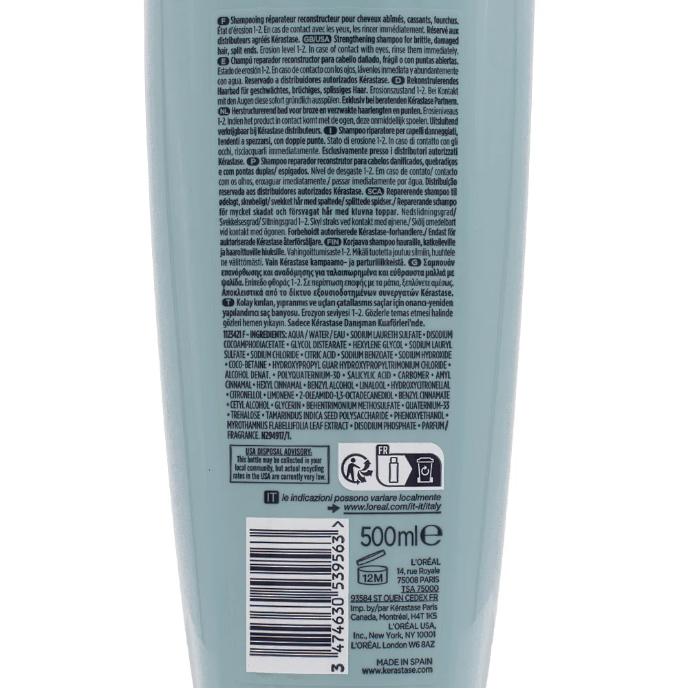 Kerastase Résistance Bain Force Architecte 500ml - shampoo per capelli indeboliti - Image 3