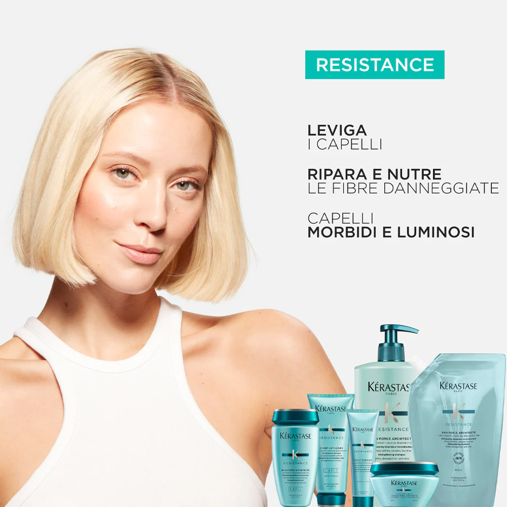 Kerastase Résistance Bain Force Architecte Refill 500ml - eco-ricarica shampoo capelli indeboliti - Image 5