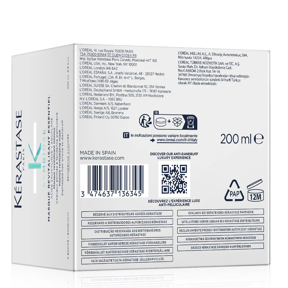 Kerastase Symbiose Masque Revitalisant Essential 200ml - maschera intensiva capelli danneggiati e cute grassa - Image 4