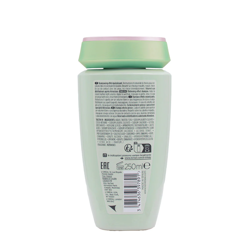 Kerastase Volumifique Bain Volume 250ml - shampoo volumizzante per capelli fini e piatti - Image 3