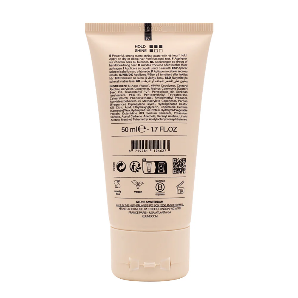 Keune Style Power Pasta Strong Hold Styling Paste 50ml - pasta modellante - Image 2