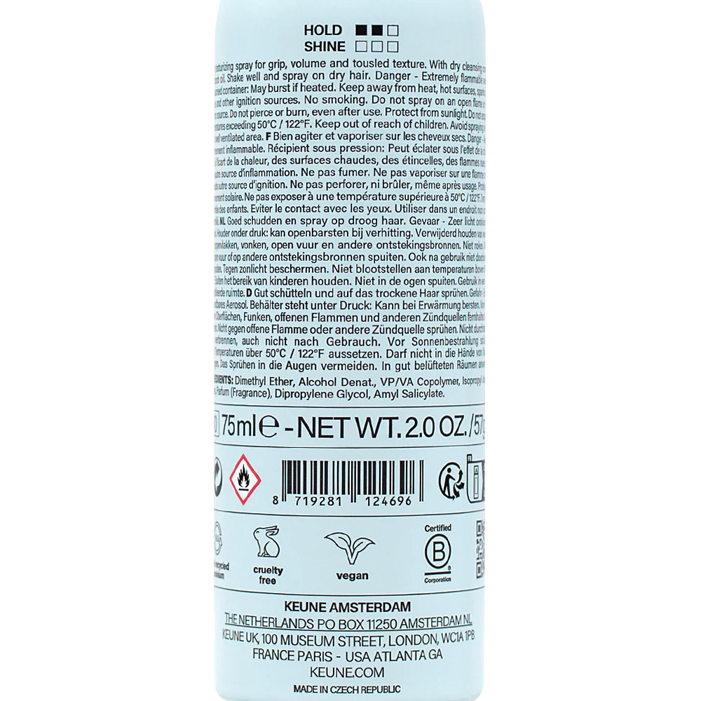 Keune Style Refresh Get A Grip Dry Texturizer Spray 75ml - spray volumizzante - Image 2
