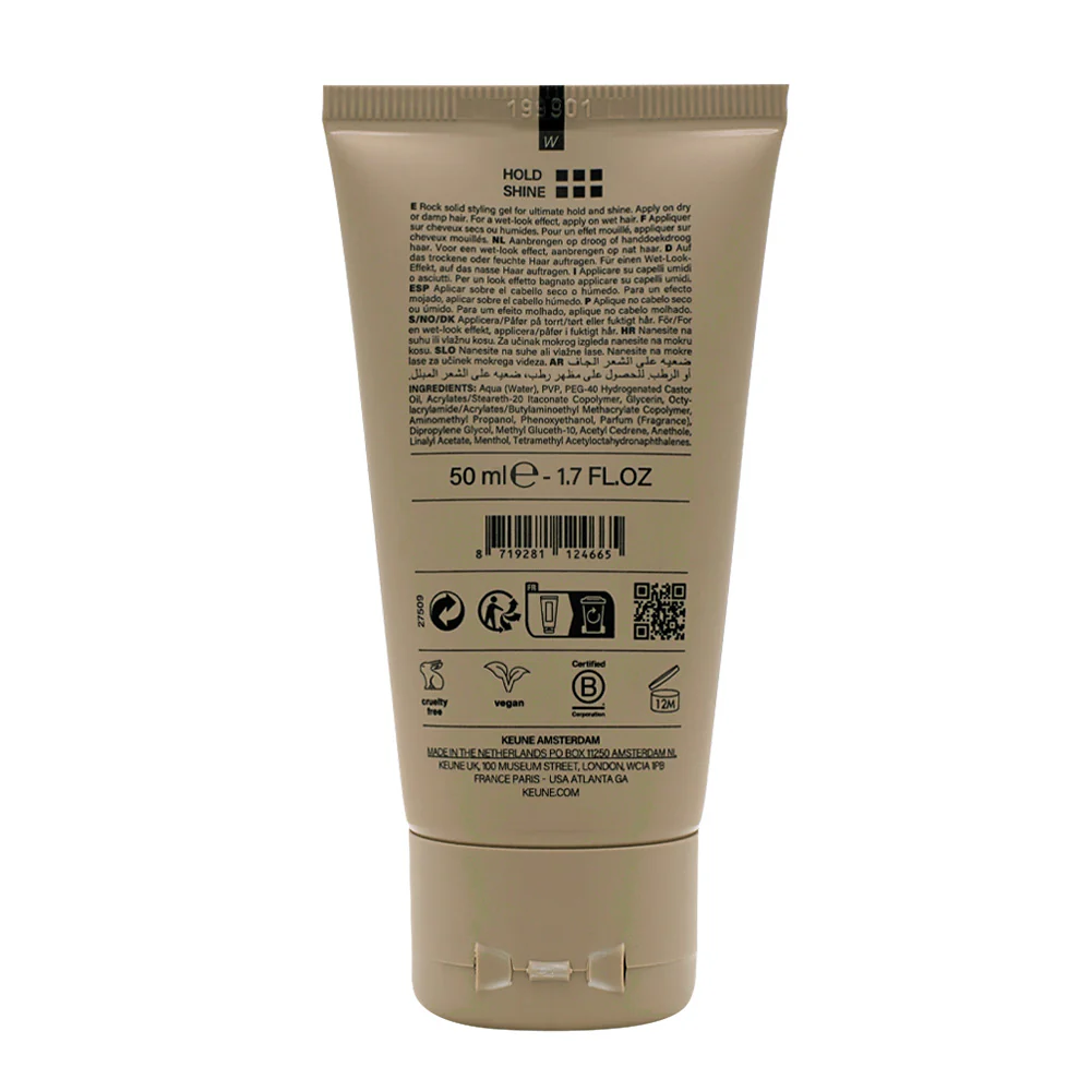 Keune Style Texture The Rock Strong High-Shine Gel 50ml - gel tenuta forte - Image 2