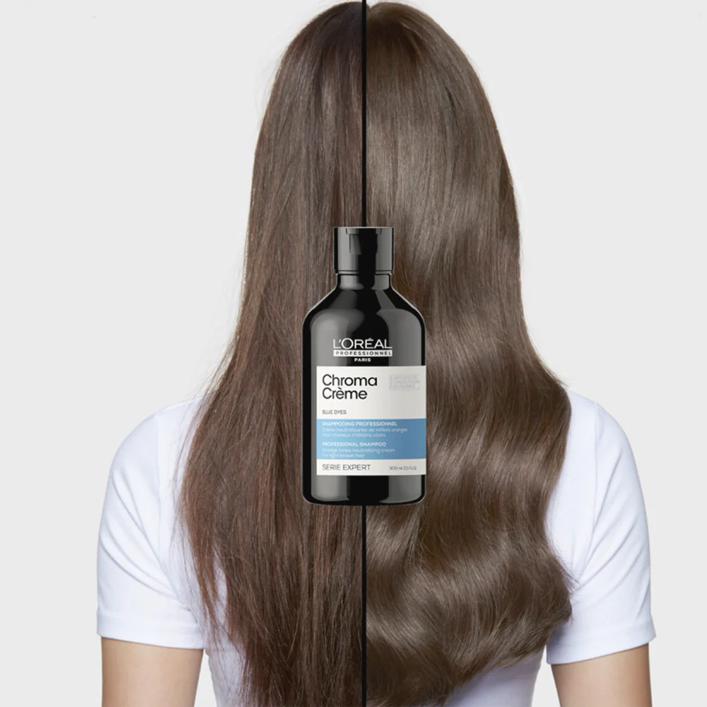 L'Oréal Professionnel Chroma Creme Ash Shampoo 500ml - shampoo per capelli castano da chiaro a medio - Image 2