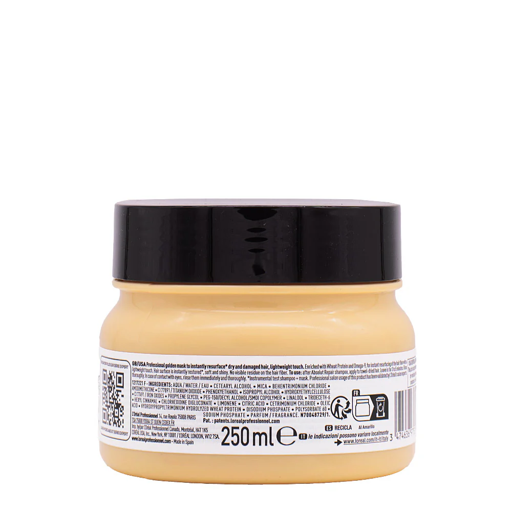 L'Oréal Professionnel Paris Serie Expert Absolut Repair Golden Mask 250ml - maschera per capelli danneggiati - Image 8