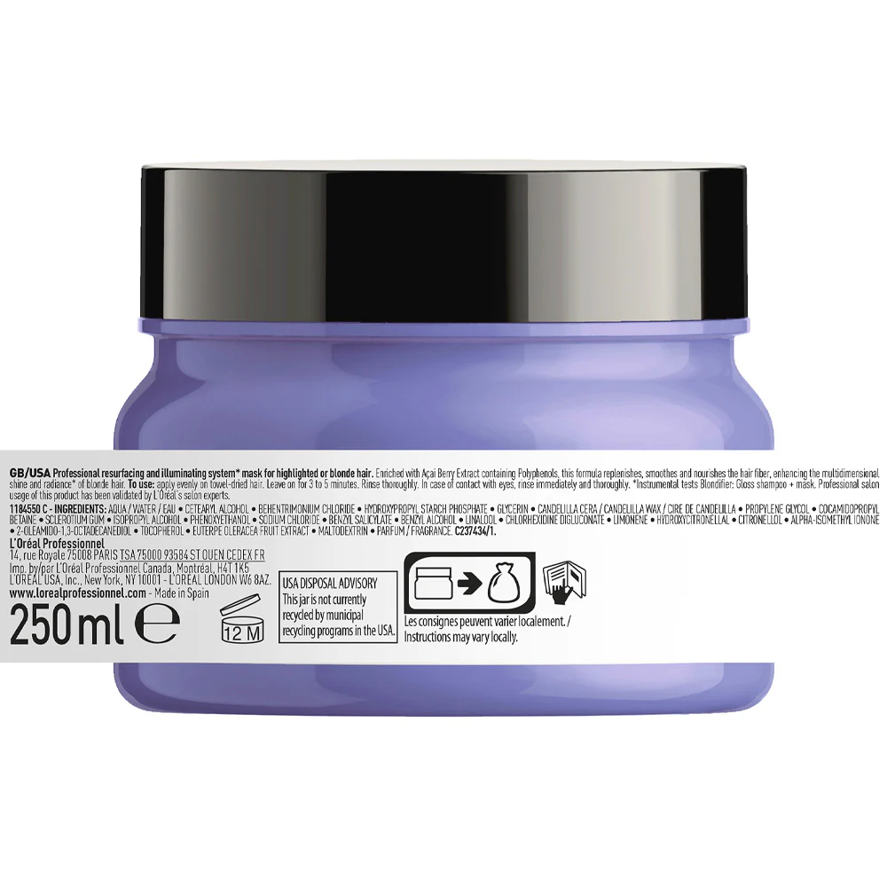 L'Oréal Professionnel Paris Serie Expert Blondifier Mask 250ml - maschera  per capelli biondi - Image 3