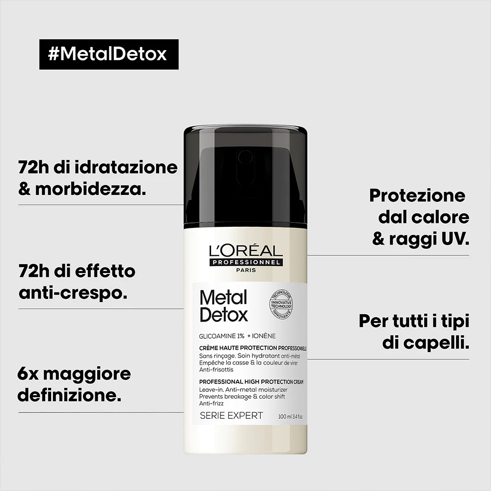 L'Oréal Professionnel Paris Serie Expert Metal Detox Leave-in 100ml - crema protettiva con filtro UV - Image 5
