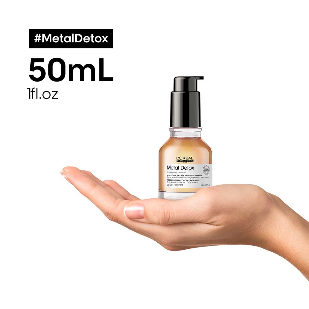 L'Oréal Professionnel Paris Serie Expert Metal Detox Oil 50ml - olio per capelli danneggiati - Image 3