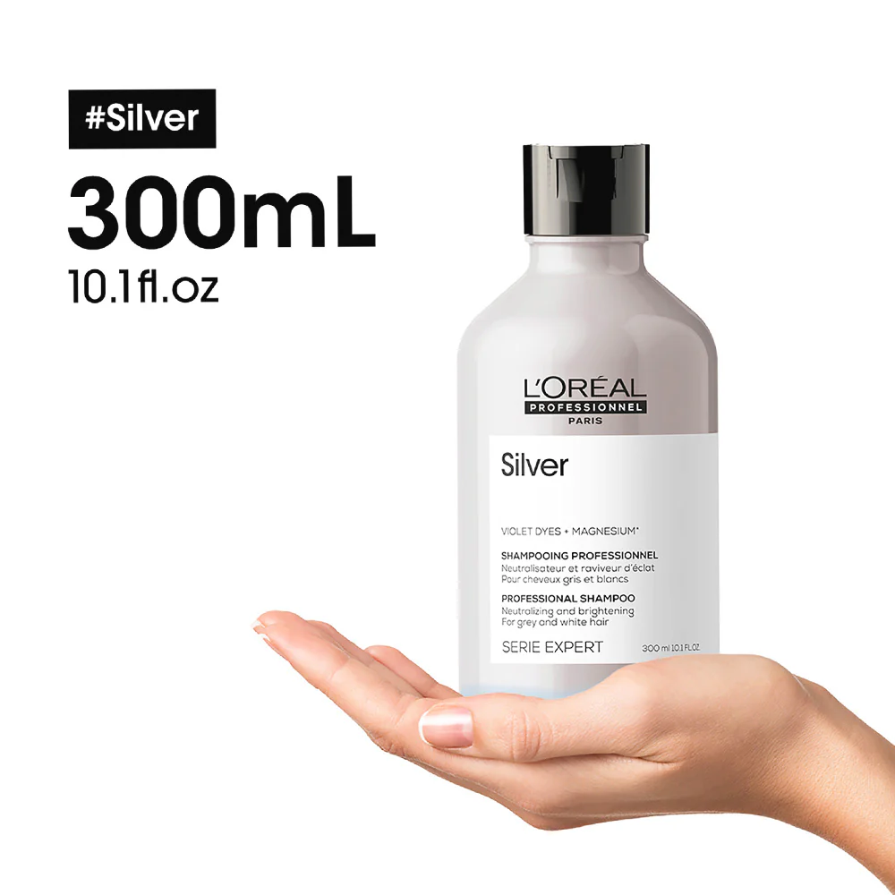 L'Oréal Professionnel Paris Serie Expert Silver Shampoo 300ml - shampoo antigiallo - Image 2