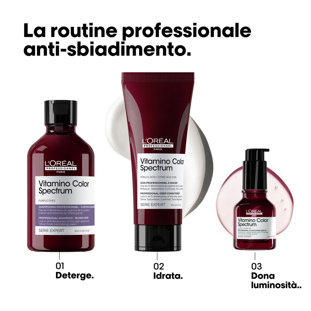 L'Oréal Professionnel Paris Vitamino Color Spectrum Purple Shampoo 300ml - shampoo antigiallo - Image 5