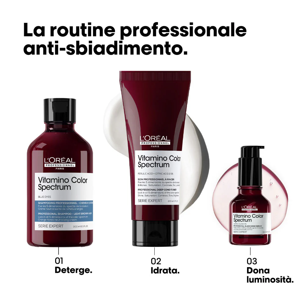 L'Oréal Professionnel Paris Vitamino Color Spectrum Shampoo Blu 300ml - shampoo tonalizzante anti-arancio - Image 5