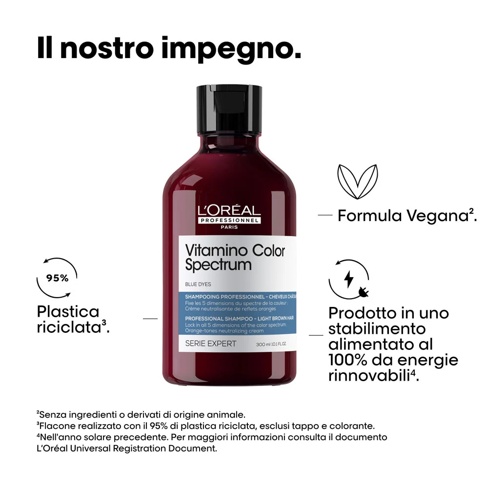 L'Oréal Professionnel Paris Vitamino Color Spectrum Shampoo Blu 300ml - shampoo tonalizzante anti-arancio - Image 6
