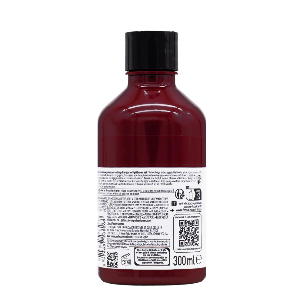 L'Oréal Professionnel Paris Vitamino Color Spectrum Shampoo Blu 300ml - shampoo tonalizzante anti-arancio - Image 7