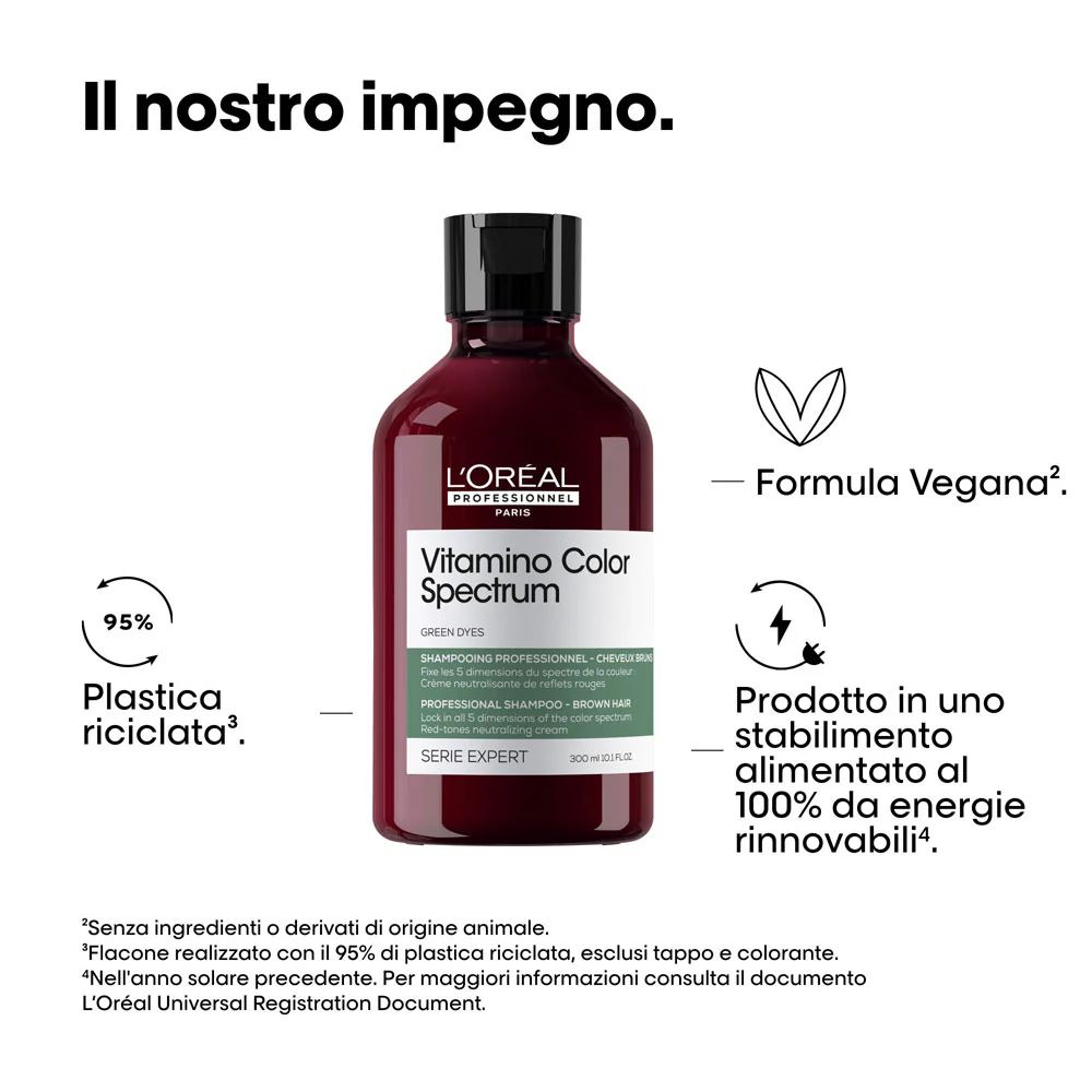 L'Oréal Professionnel Paris Vitamino Color Spectrum Shampoo Verde 300ml -  shampoo tonalizzante anti-rosso - Image 6