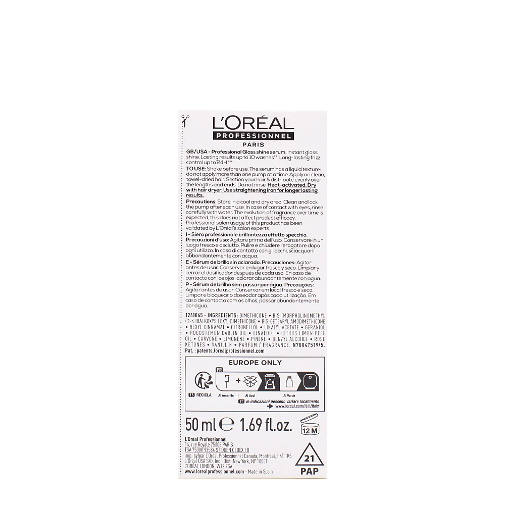 L'Oréal Professionnel Paris Vitamino Color Spectrum Shine Serum 50ml - siero illuminante anti-umidità - Image 8