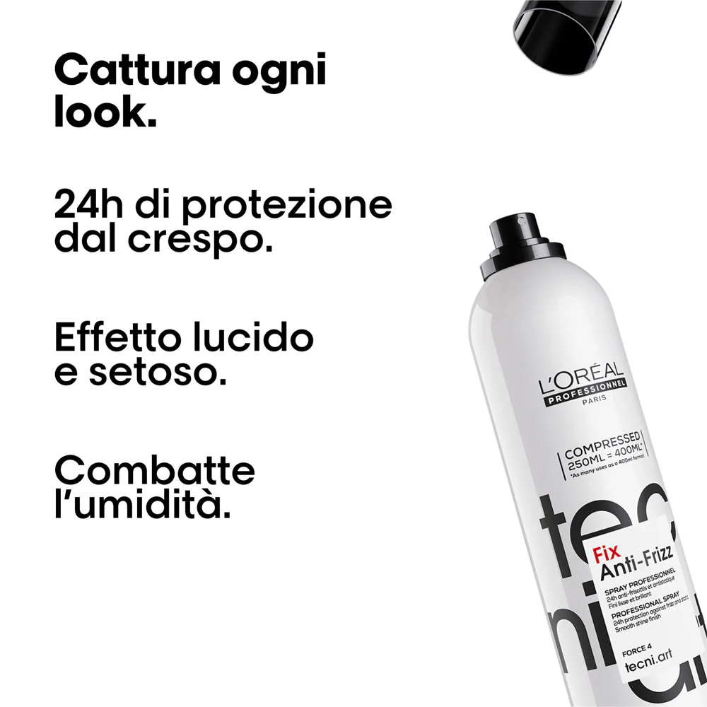 L'Oréal TecniArt Fix Anti Frizz 250ml - spray fissante anti crespo - Image 2