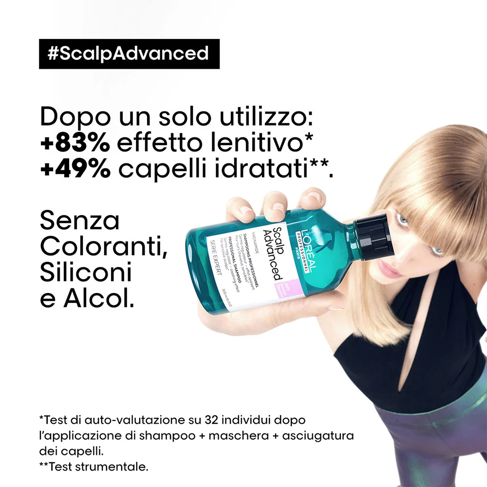 L'Oreal Professionnel Paris Scalp Advanced Anti-Discomfort Shampoo 500ml - shampoo lenitivo - Image 2