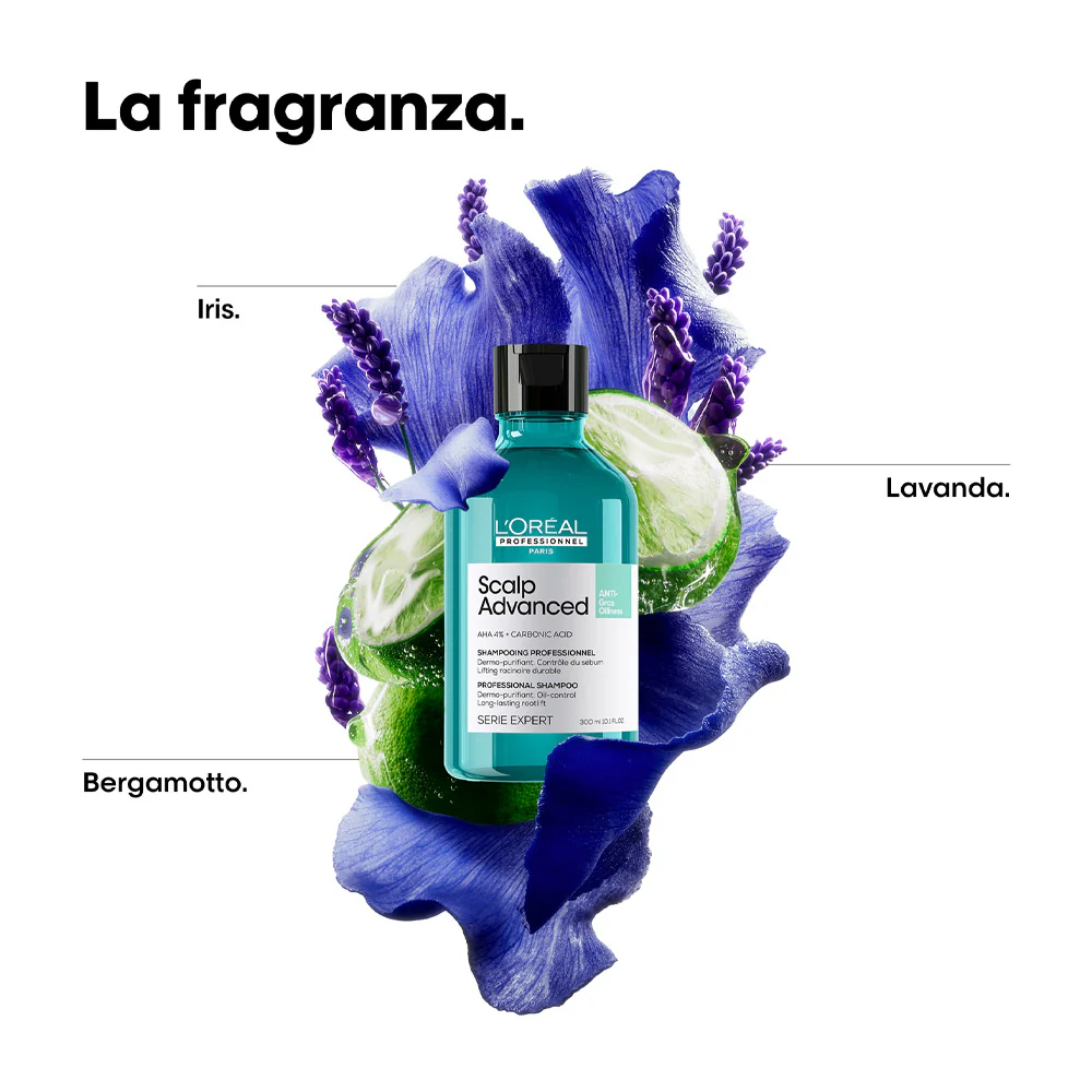 L'Oreal Professionnel Paris Scalp Advanced Anti-Oiliness Shampoo 500ml - shampoo sebo regolarizzatore - Image 6