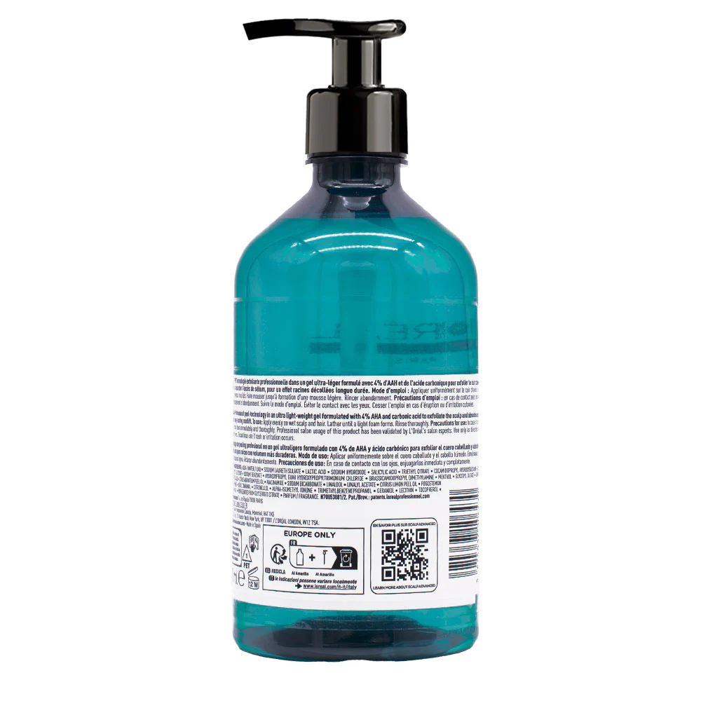L'Oreal Professionnel Paris Scalp Advanced Anti-Oiliness Shampoo 500ml - shampoo sebo regolarizzatore - Image 7