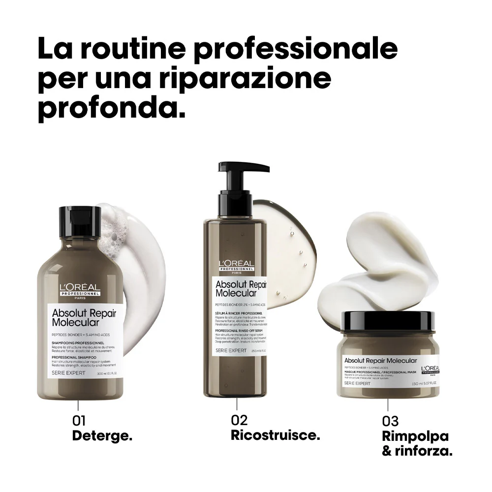 L'Oreal Professionnel Paris Serie Expert Absolut Repair Molecular Mask 150ml - maschera capelli danneggiati - Image 4