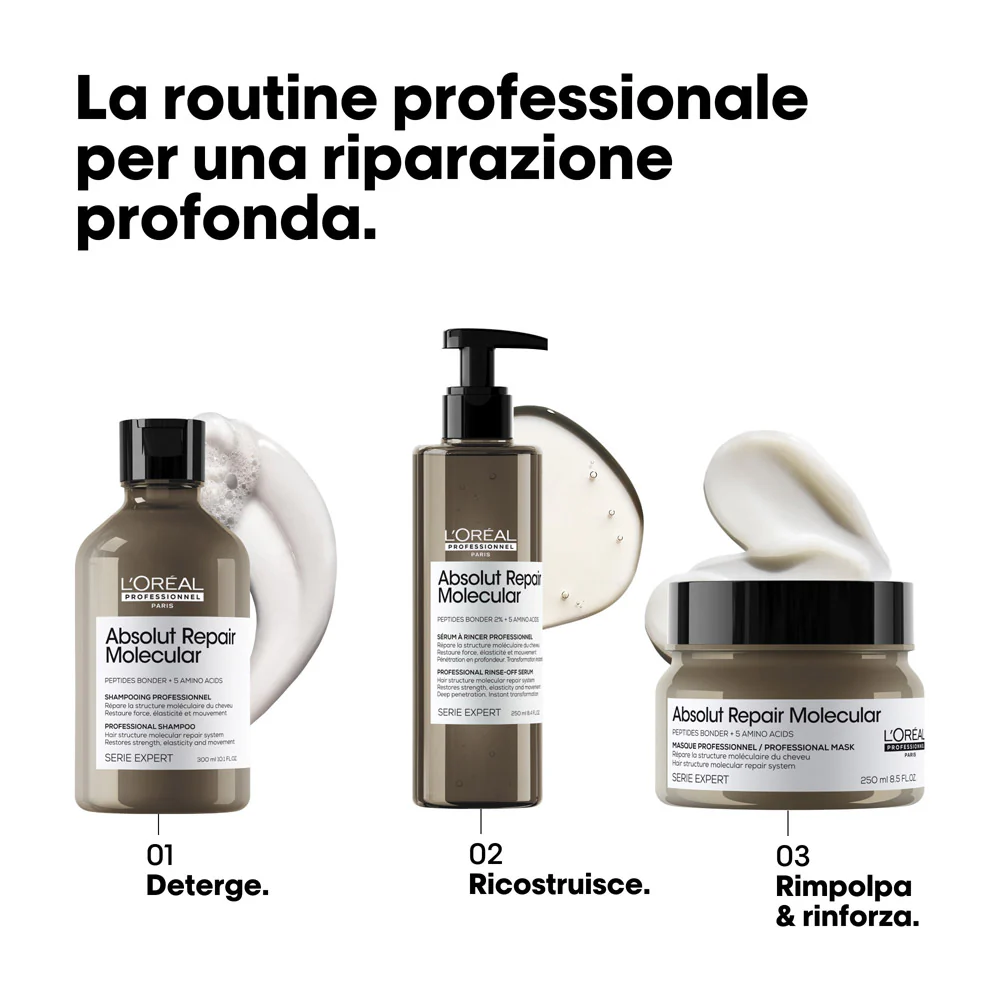 L'Oreal Professionnel Paris Serie Expert Absolut Repair Molecular Mask 250ml - maschera ristrutturante - Image 5