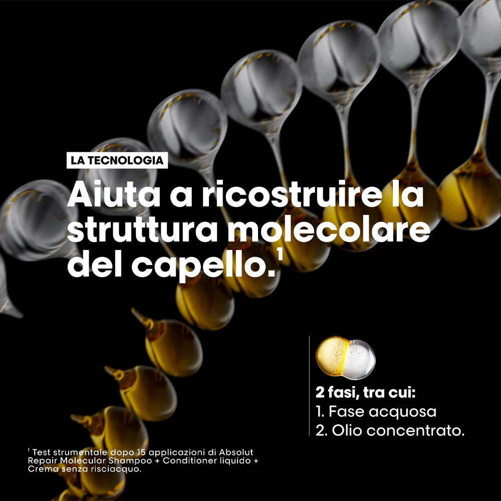 L'Oreal Professionnel Paris Serie Expert Absolut Repair Molecular Oil 30ml - olio capelli danneggiati - Image 3