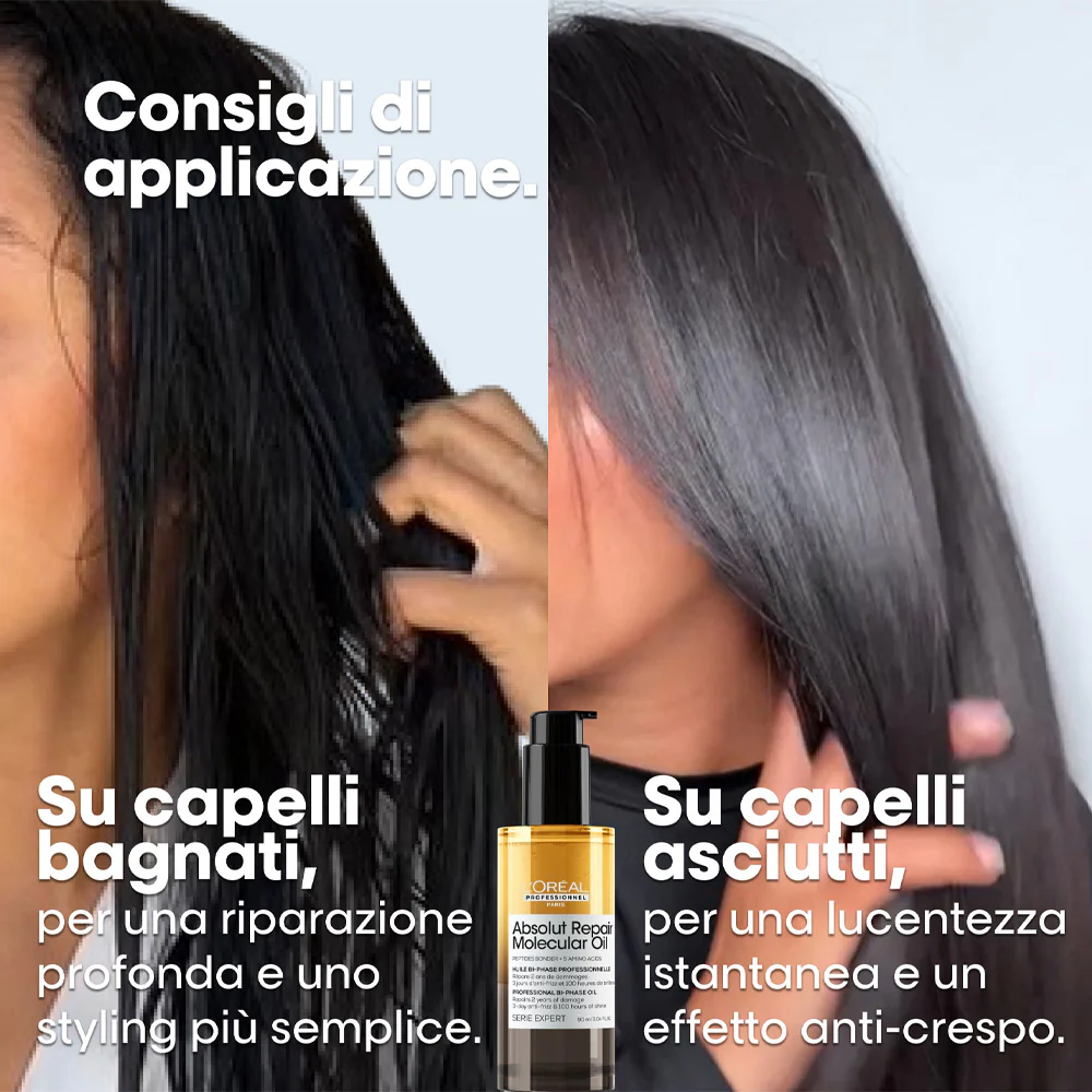 L'Oreal Professionnel Paris Serie Expert Absolut Repair Molecular Oil 30ml - olio capelli danneggiati - Image 4