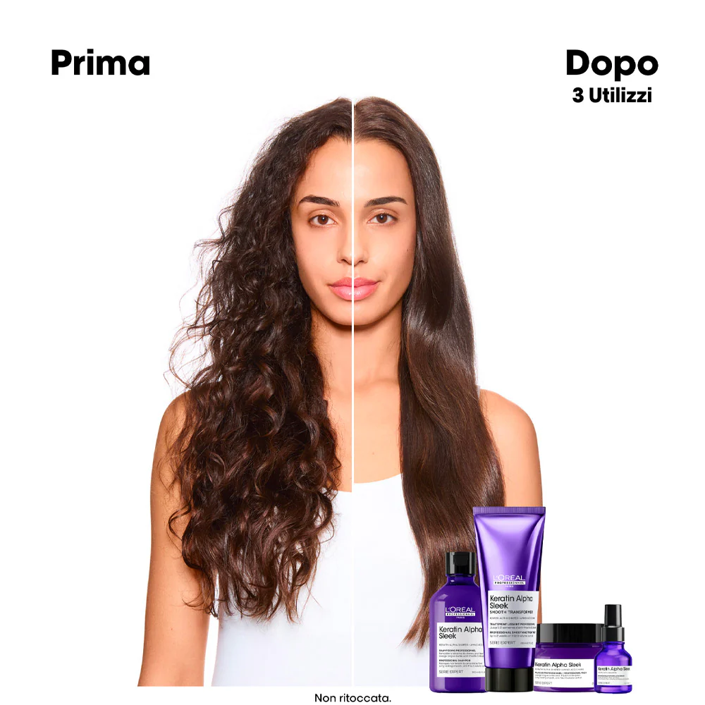 L'Oreal Professionnel Paris Serie Expert Keratin Alpha Sleek Mask 250ml - maschera disciplinante anticrespo - Image 3