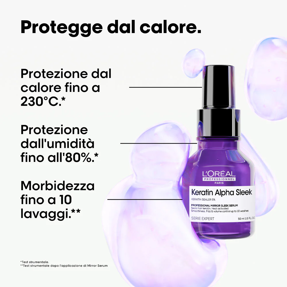 L'Oreal Professionnel Paris Serie Expert Keratin Alpha Sleek Serum 50ml - siero disciplinante anticrespo - Image 2
